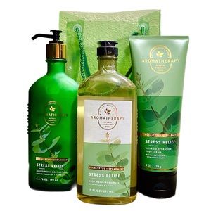 Bath & Body Works Aromatherapy Body Cream & Body Wash Gift Bag
